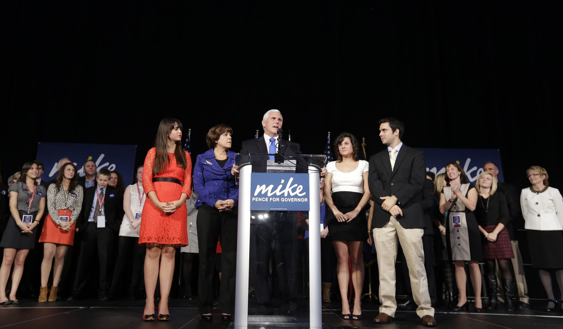 Mike Pence with his family, 2012